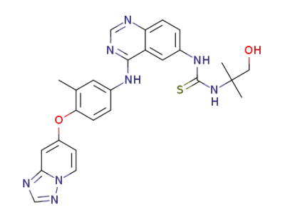 1-(4-((4-([1,2,4]triazolo[1,5-α]pyridin-7-yloxy)-3-methylphenyl)amino)quinazolin-6-yl)-3-(1-hydroxy-2-methylpropan-2-yl)thiourea