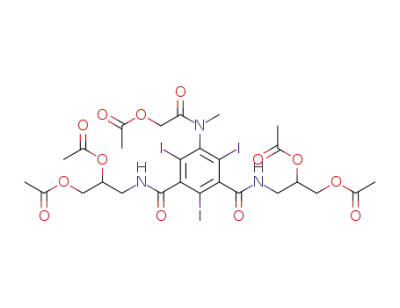 3-(3-((2-acetoxy-3-acetoxypropyl)carbamoyl)-5-(2-acetoxy-N-methylacetamido)-2,4,6-triiodobenzamido)propane-1,2-diyl diacetate