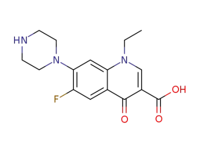 1-ethyl-6-fluoro-1,4-dihydro-4-oxo-7-(1-piperazinyl)-3-quinoline carboxylic acid