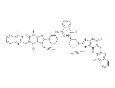 N,N'-bis((R)-1-(7-(but-2-yn-1-yl)-3-methyl-1-((4-methylquinazolin-2-yl)methyl)-2,6-dioxo-2,3,6,7-tetrahydro-1H-purin-8-yl)piperidin-3-yl)phthalamide